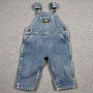 Vintage OshKosh B'gosh Bib Overalls Baby 12M Blue Vestbak Medium Wash Canada